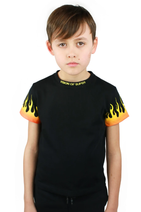 T-SHIRT FIAMME GIALLE