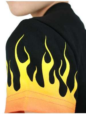 T-SHIRT FIAMME GIALLE